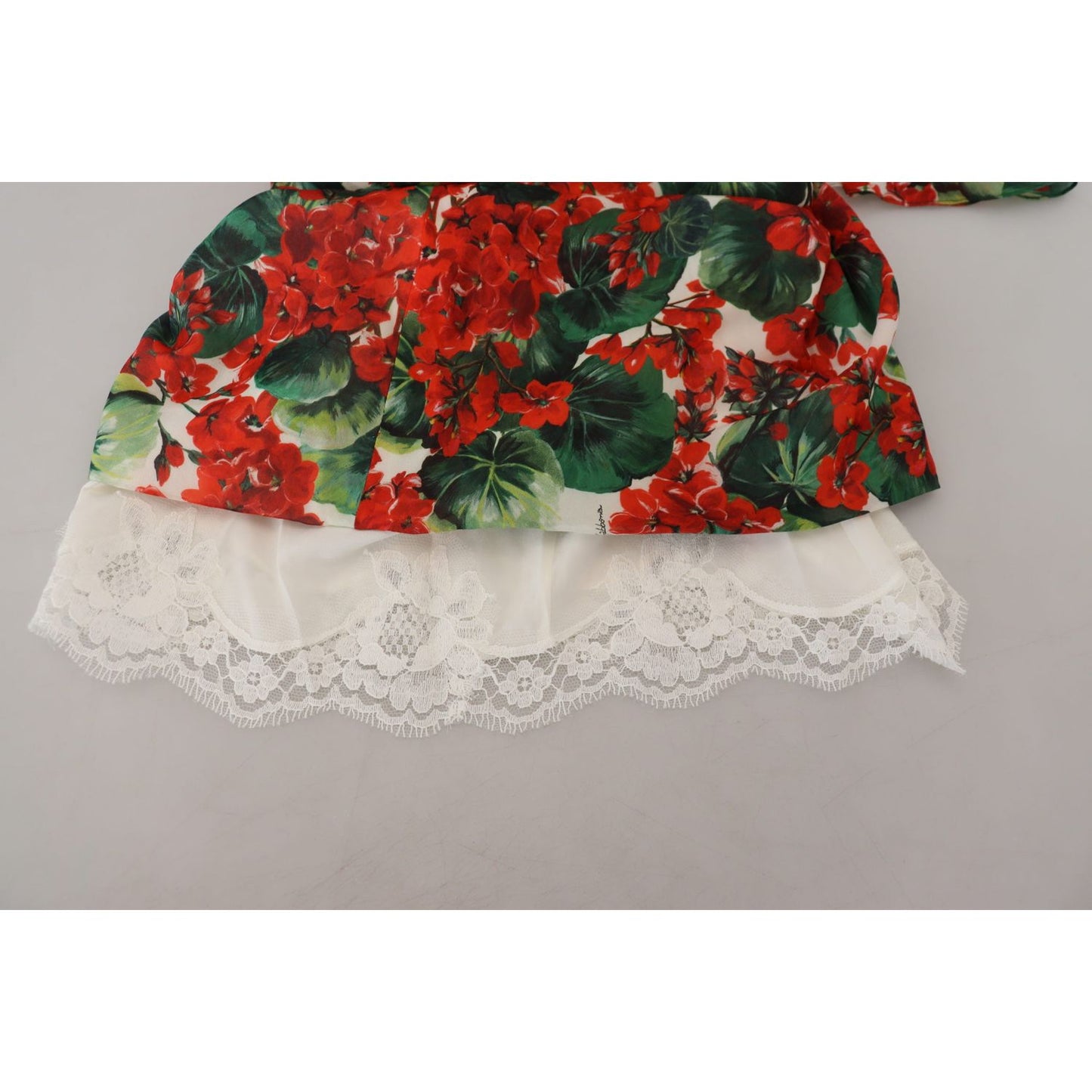 Dolce & Gabbana Multicolor Geranium Silk Sheath Midi Dress