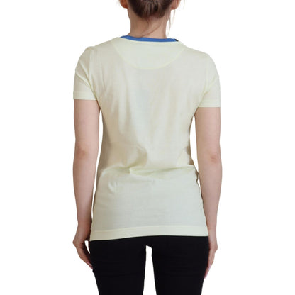 Dolce & Gabbana Yellow Havanity Round Neck Tee Cotton T-shirt