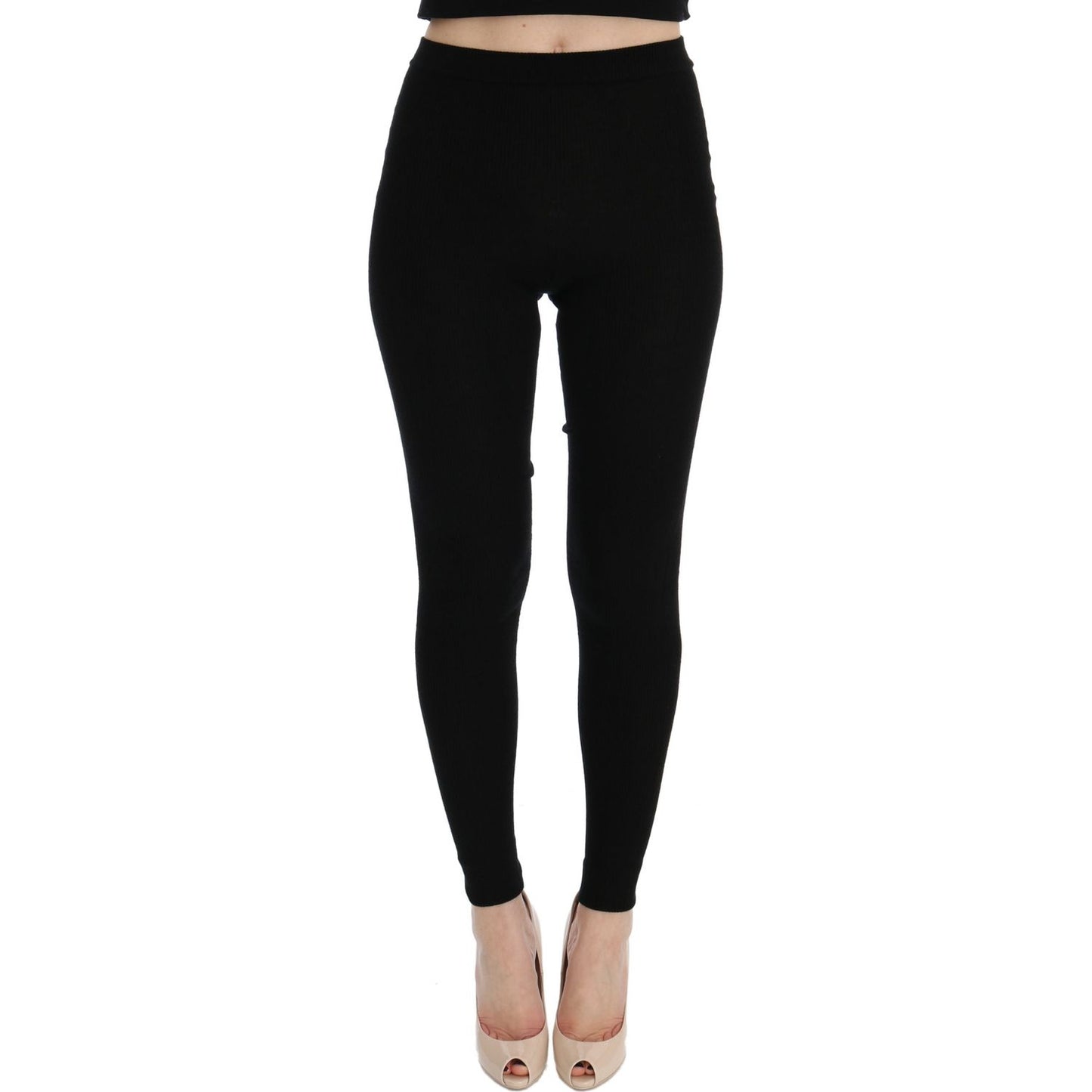 Dolce & Gabbana Black Slim Fit Women Cashmere Pants