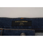 Dolce & Gabbana Black Floral Lace Front Skinny Denim Jeans Jeans & Pants