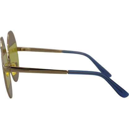 Dolce & Gabbana Gold Oval Metal Crystals Shades DG2209B Sunglasses