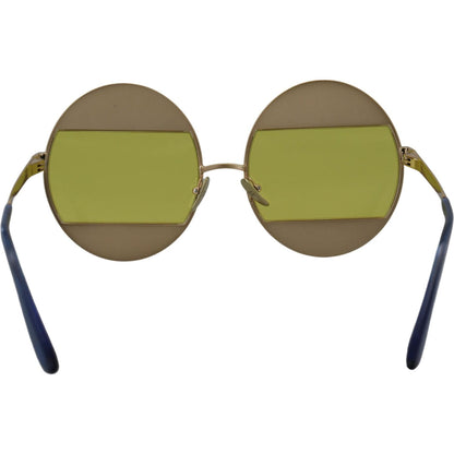 Dolce & Gabbana Gold Oval Metal Crystals Shades DG2209B Sunglasses