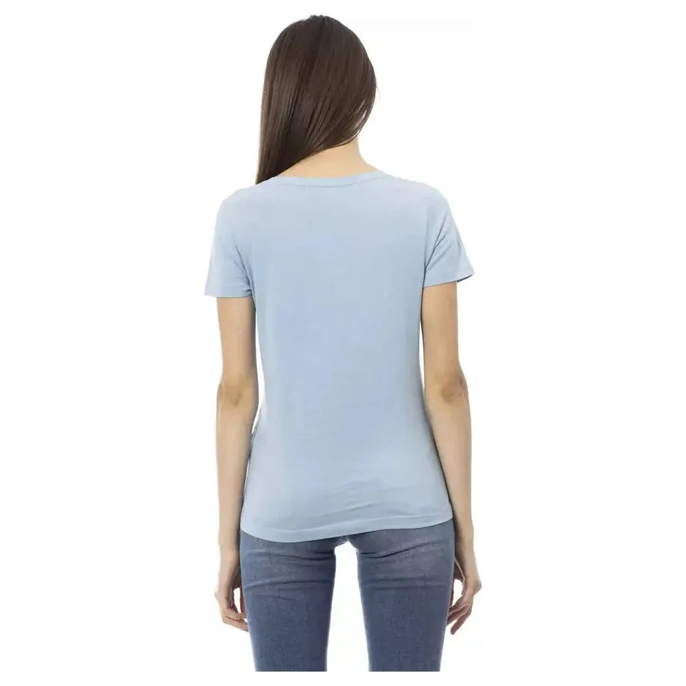 Trussardi Action Light Blue Cotton T-Shirt