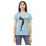 Trussardi Action Light Blue Cotton Women T-Shirt