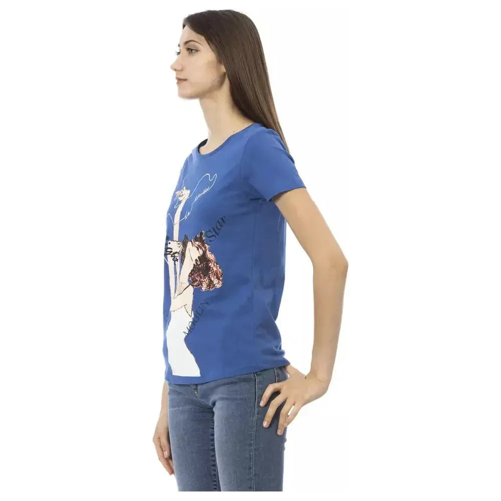 Trussardi Action Blue Cotton Women T-Shirt