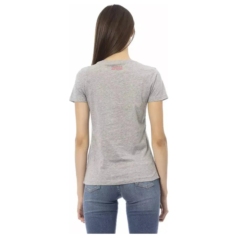 Trussardi Action Gray Cotton Women T-Shirt