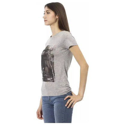 Trussardi Action Gray Cotton Women T-Shirt