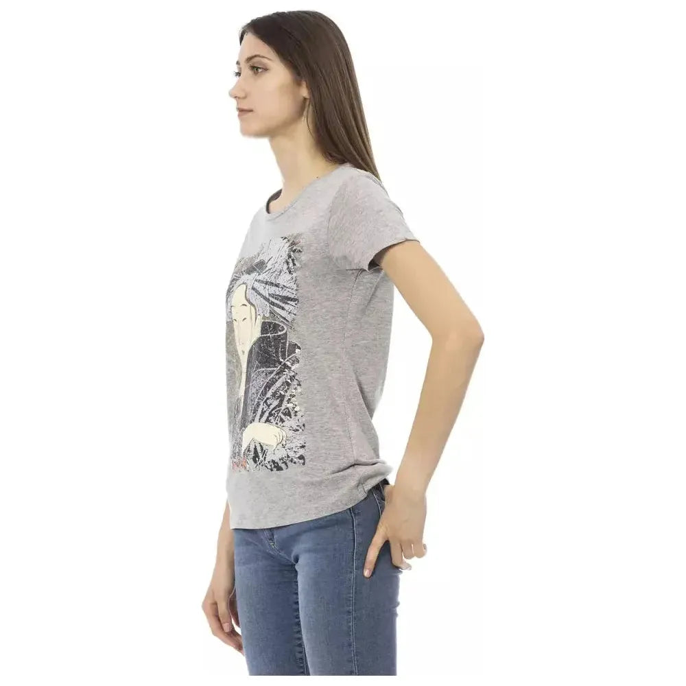 Trussardi Action Gray Cotton T-Shirt