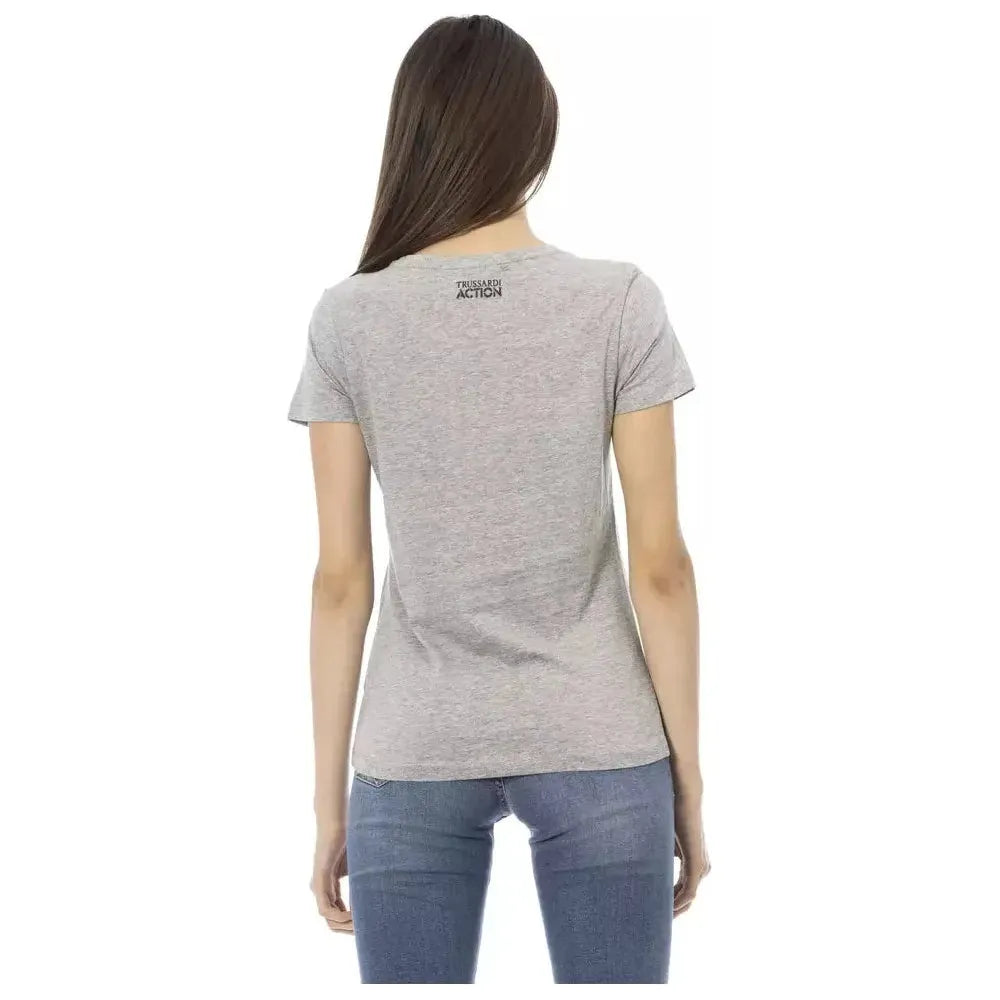 Trussardi Action Gray Cotton T-Shirt