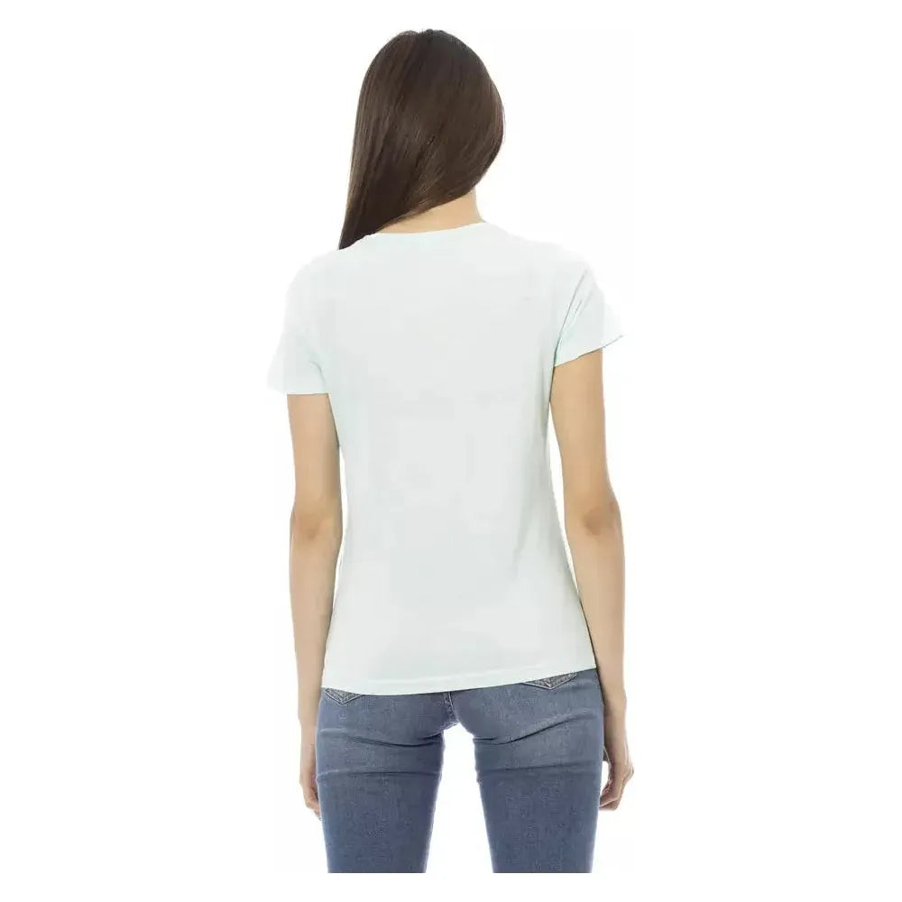 Trussardi Action Light Blue Cotton T-Shirt