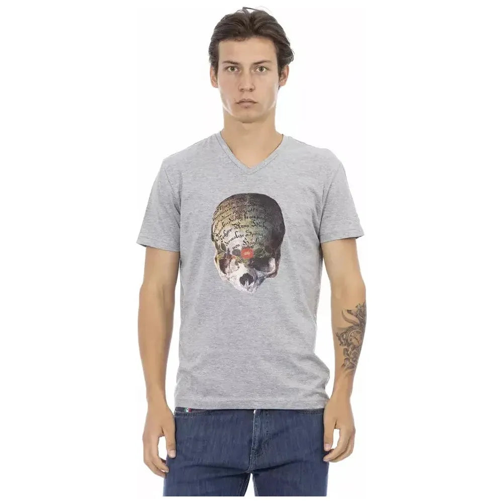 Trussardi Action Gray Cotton T-Shirt