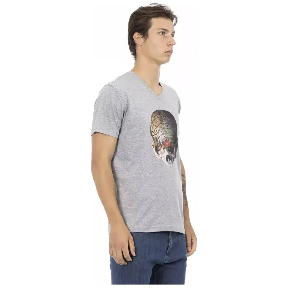 Trussardi Action Gray Cotton T-Shirt