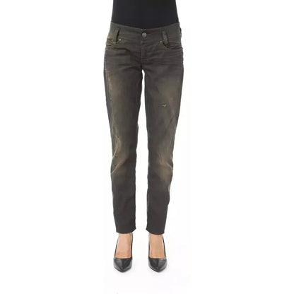 BYBLOS Black Cotton Women's Regular Jeans