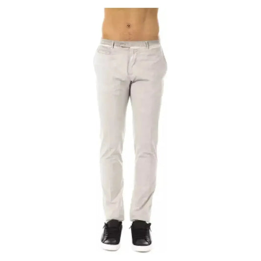 Uominitaliani Gray Cotton Mens Pant