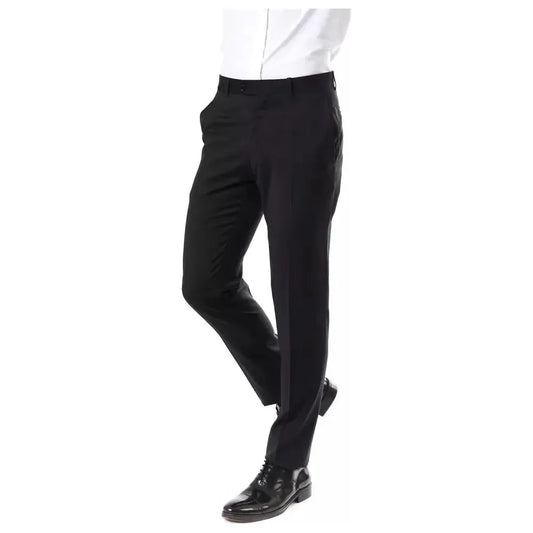 Uominitaliani Gray Wool Mens Suit Pant