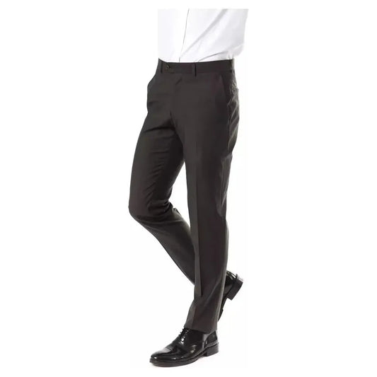 Uominitaliani Gray Wool Men's Suit Pant