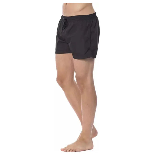 Roberto Cavalli Sport Black Polyester Men Swimsuit