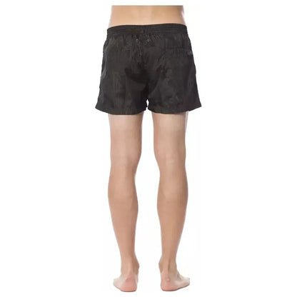 Roberto Cavalli Sport Army Polyester Men Swimwear