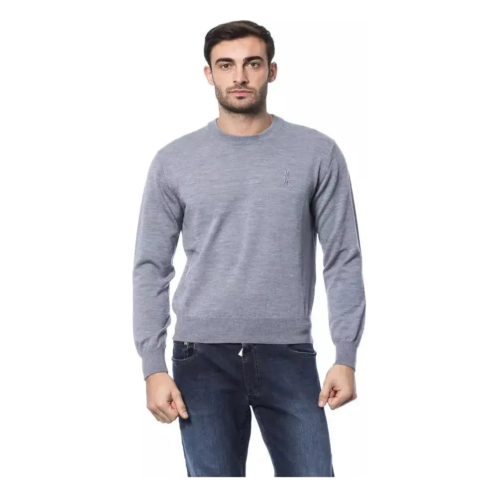 Billionaire Italian Couture Gray Merino Wool Men Sweater