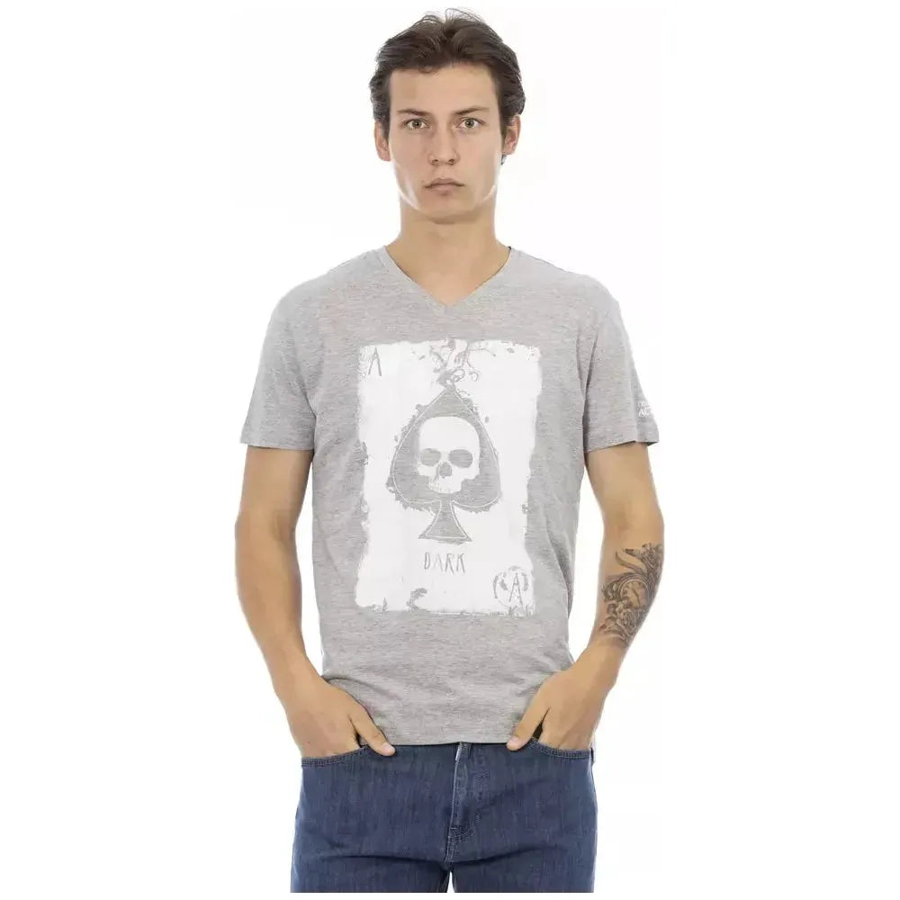 Trussardi Action Gray Cotton T-Shirt
