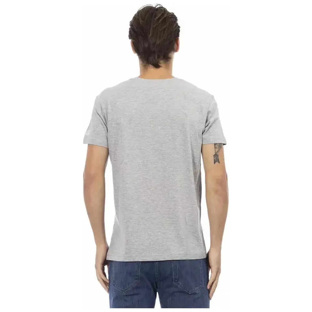 Trussardi Action Gray Cotton T-Shirt