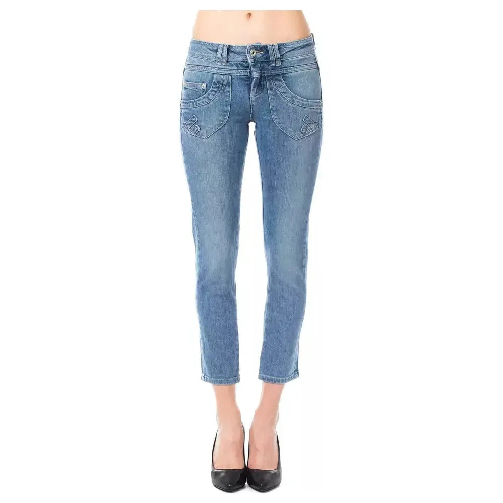 Ungaro Fever Light Blue Cotton Jeans Denim