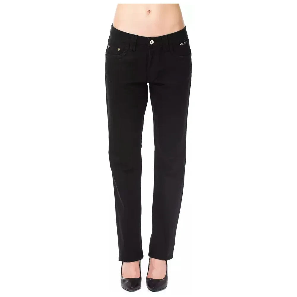 Ungaro Fever Black Cotton Women's Pant