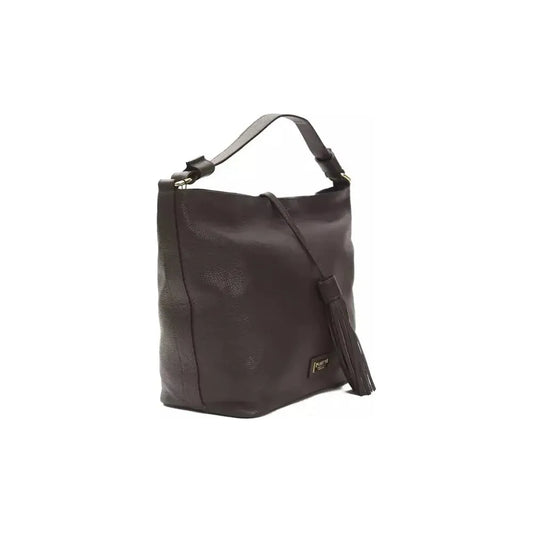 Pompei Donatella Brown Leather Women Shoulder Bag WOMAN SHOULDER BAGS