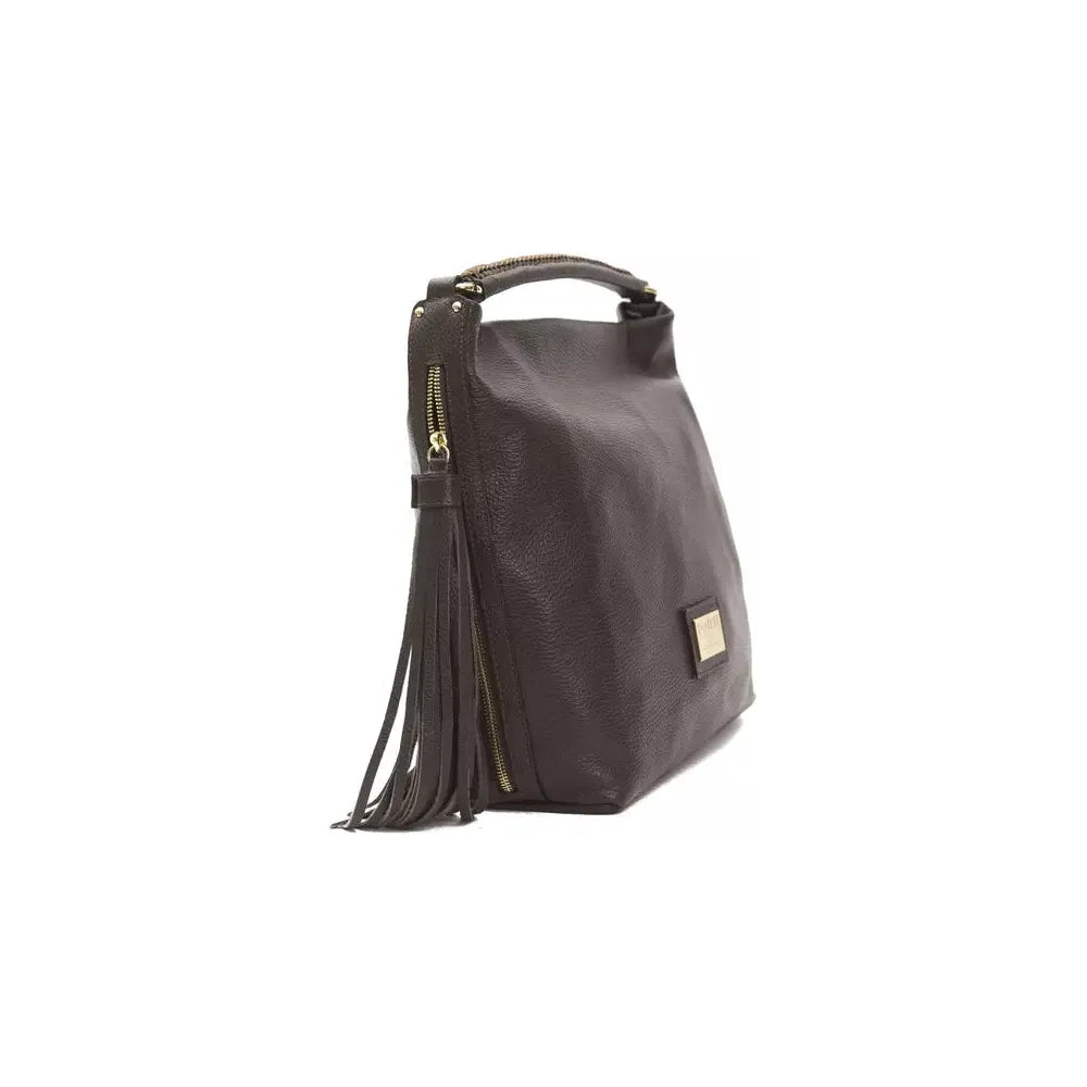 Pompei Donatella Brown Leather Women Shoulder Bag
