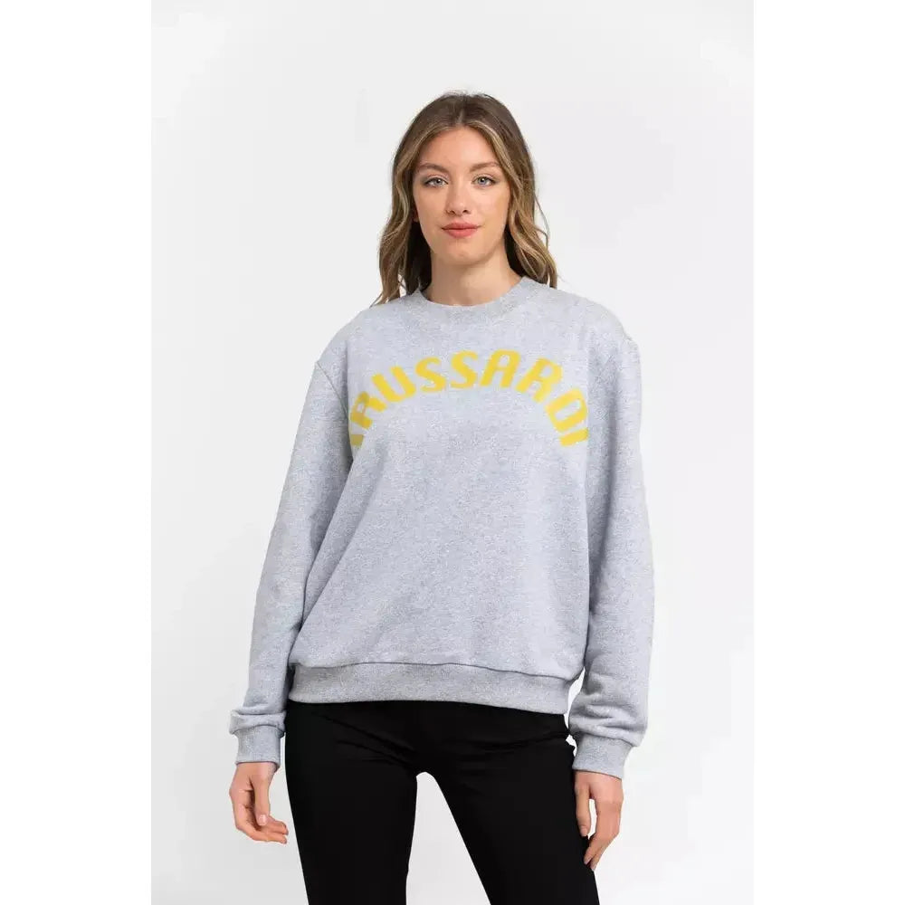 Trussardi Gray Cotton Women Sweatshirt
