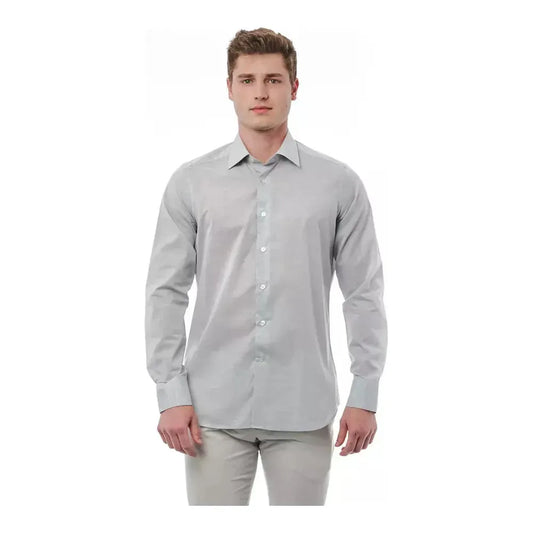 Bagutta Gray Cotton Men Shirt BA-21384-S