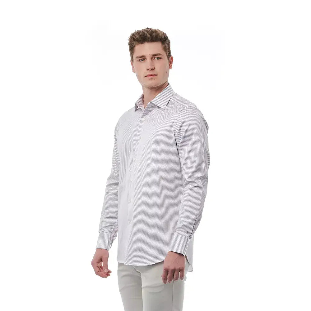 Bagutta White Cotton Men Shirt