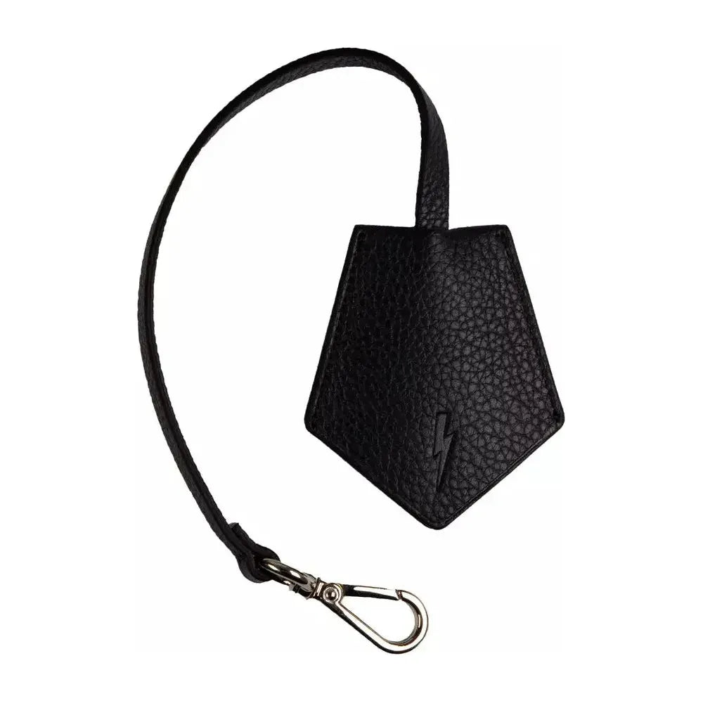 Neil Barrett Black Leather Men's Keychain