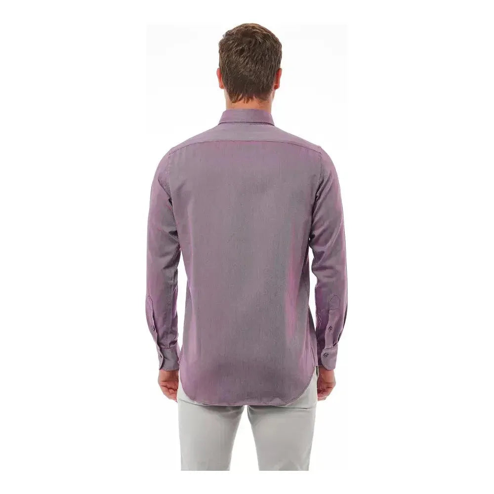 Bagutta Burgundy Cotton Shirt
