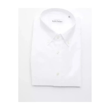 Robert Friedman White Cotton Men's Shirt