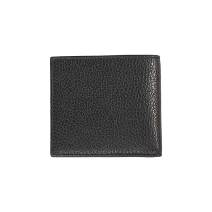 Trussardi Black Leather Men Wallet