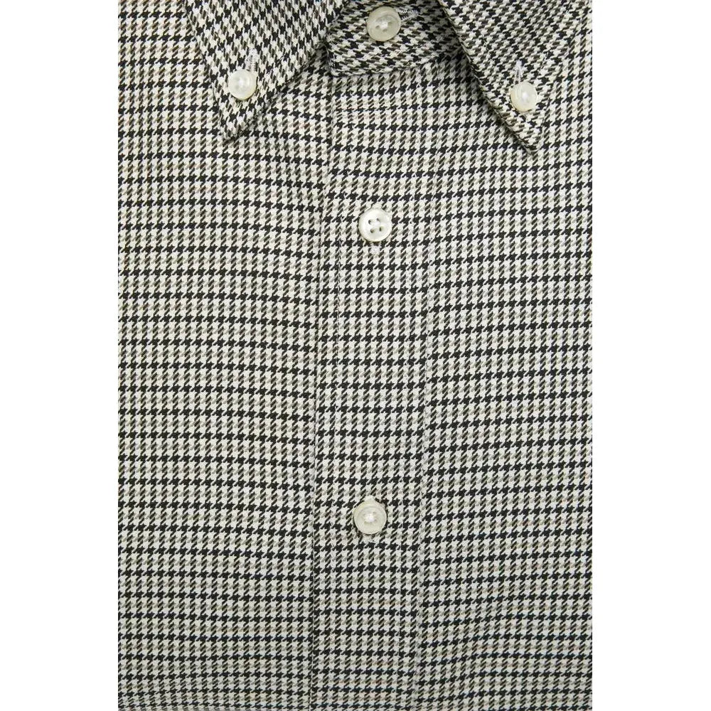 Robert Friedman Beige Cotton Men Shirt