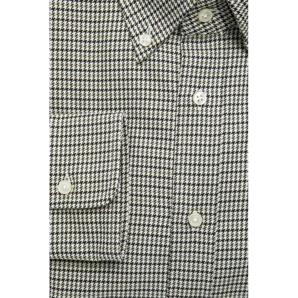 Robert Friedman Beige Cotton Men Shirt