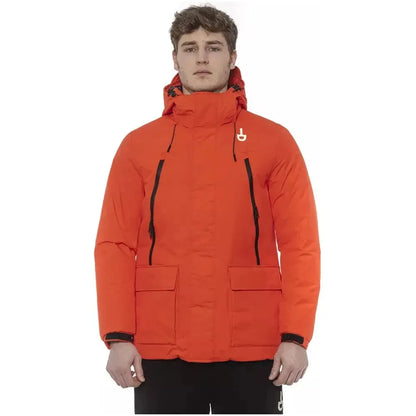 Tond Red Polyester Men's Jacket MAN COATS & JACKETS