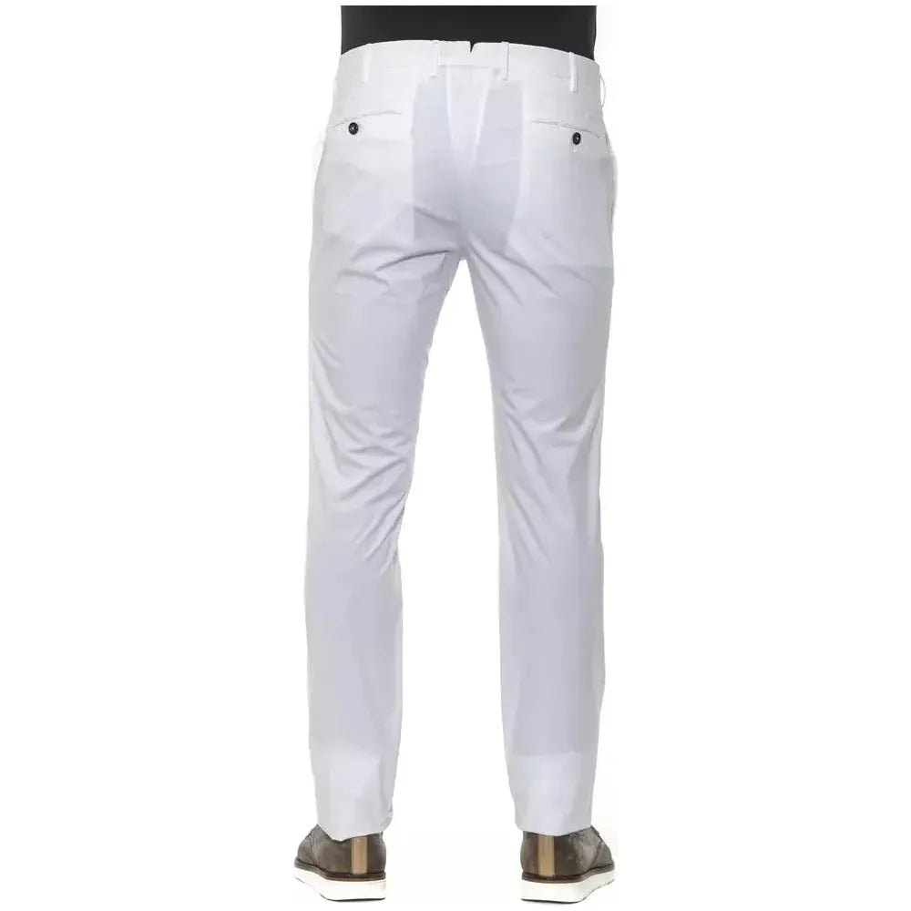 PT Torino White Cotton Men's Trouser Jeans & Pants
