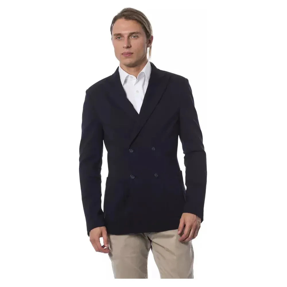 Verri Blue Viscose Men Blazer