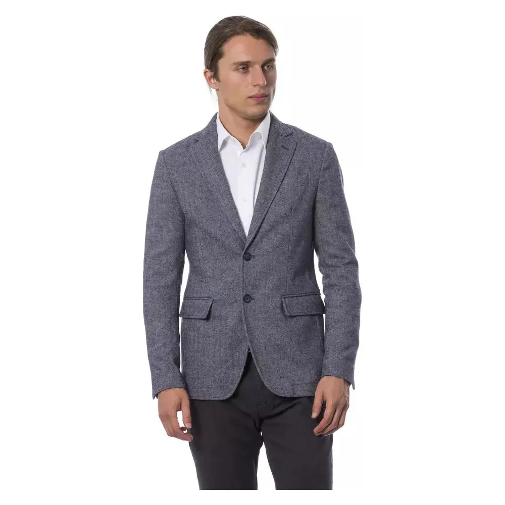 Verri Elegant Blue Single Breasted Blazer