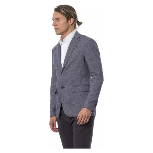 Verri Elegant Blue Single Breasted Blazer