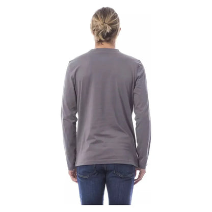 Verri Gray Cotton Men T-Shirt