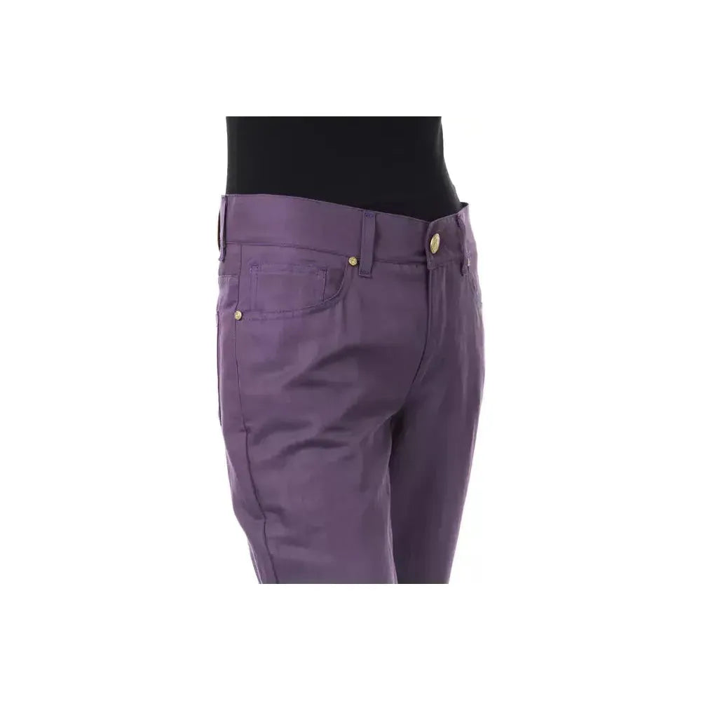 BYBLOS Purple Cotton Women's Pants
