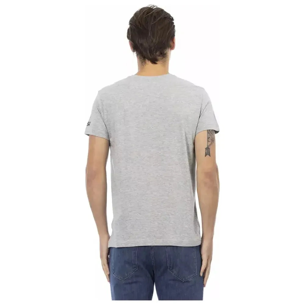 Trussardi Action Gray Cotton T-Shirt