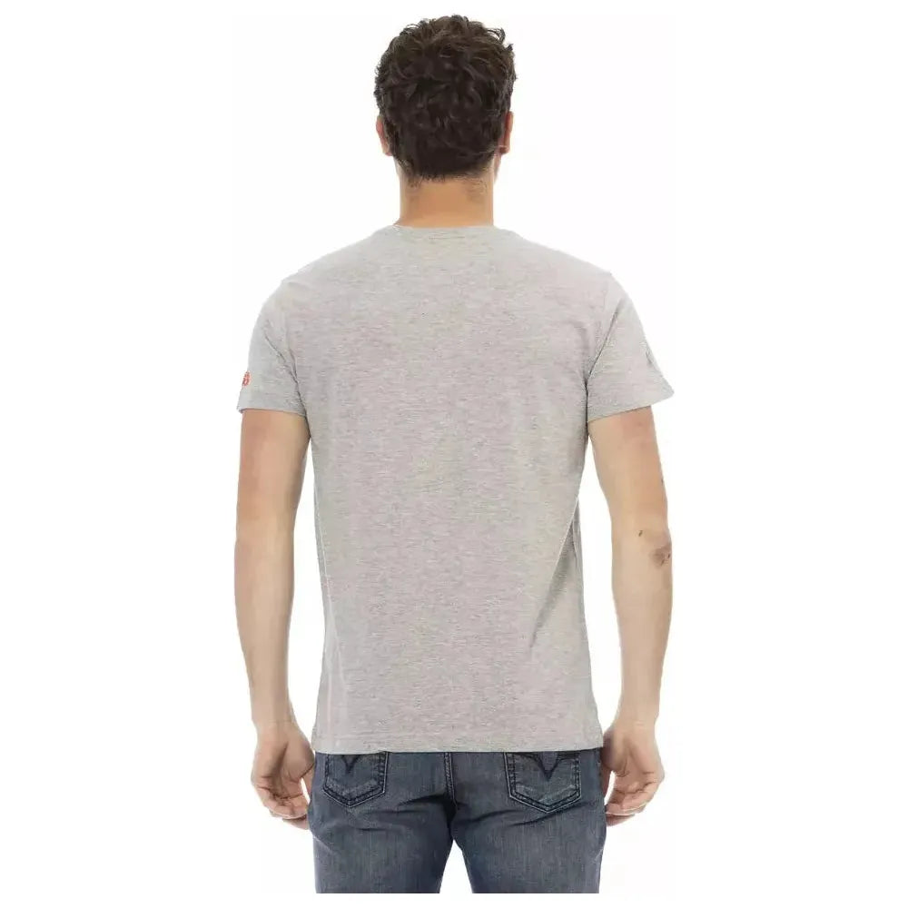 Trussardi Action Gray Cotton T-Shirt