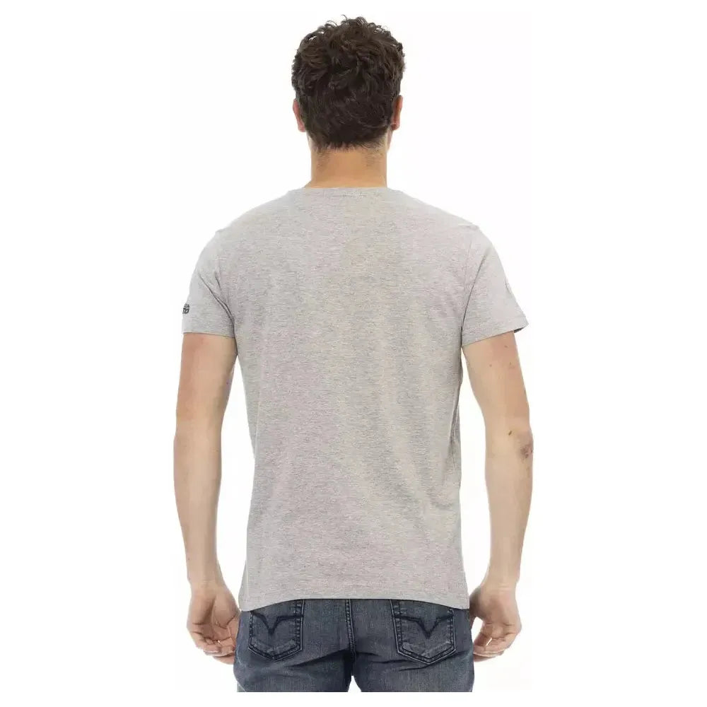Trussardi Action Gray Cotton Men T-Shirt
