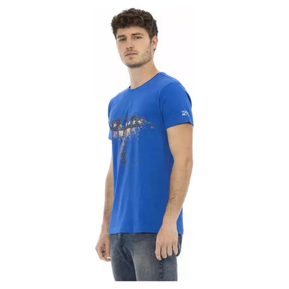 Trussardi Action Blue Cotton Men T-Shirt