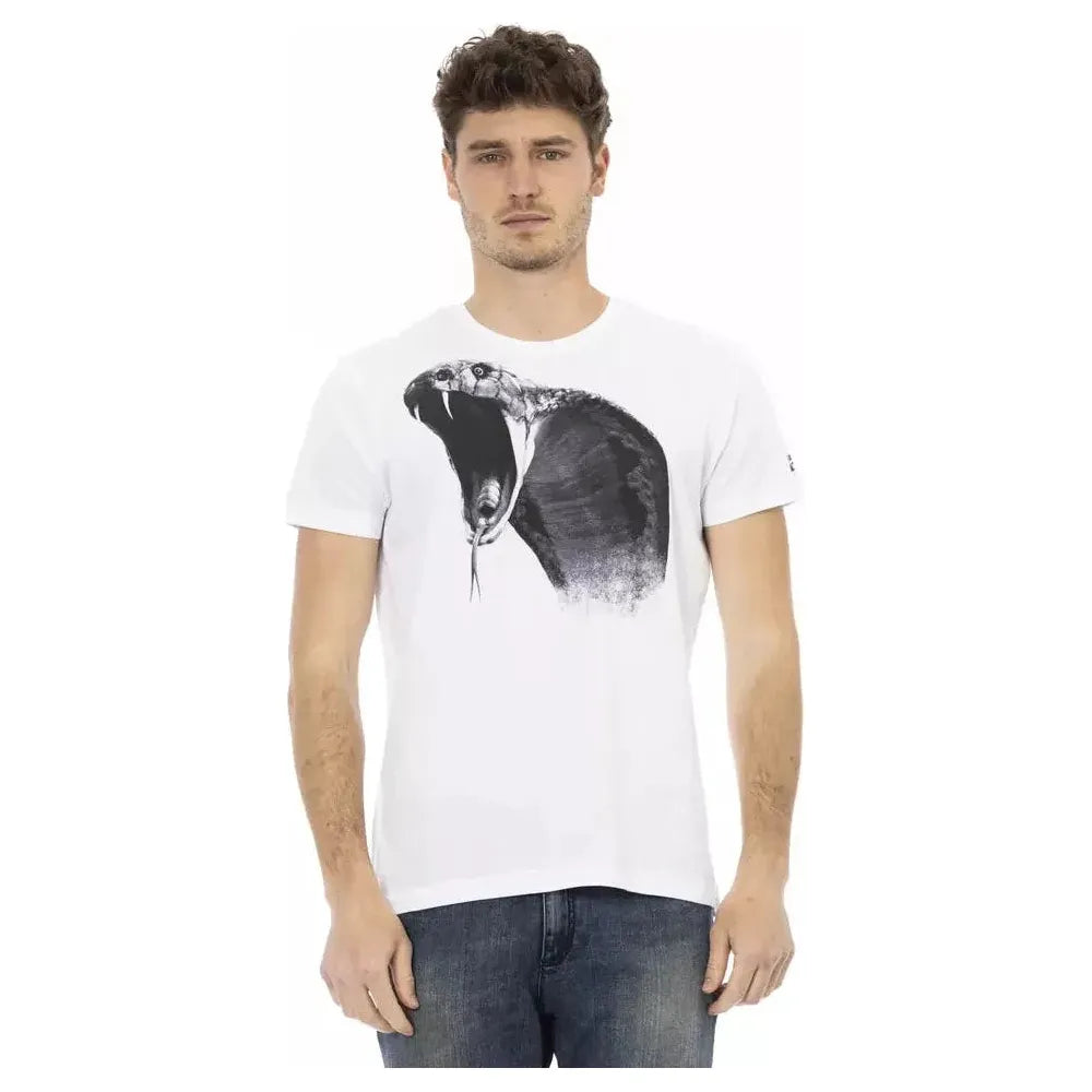 Trussardi Action White Cotton Men T-Shirt